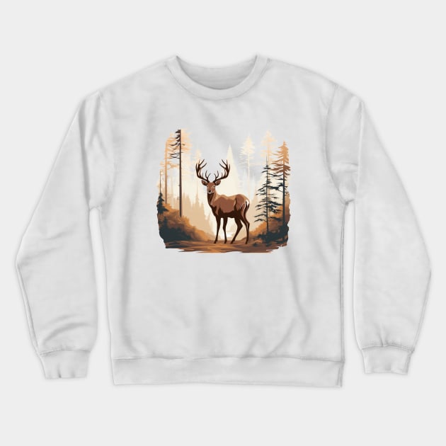 Deer Lover Crewneck Sweatshirt by zooleisurelife